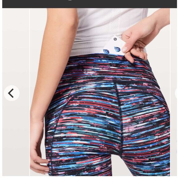 Lululemon Fast  7/8 Tights II Hinshu Apline White Multi Size 6 - Picture 2 of 11